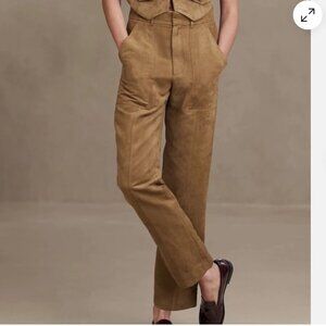 NWOT Banana Republic Factory Vegan Suede Straight Pant in Horsehair